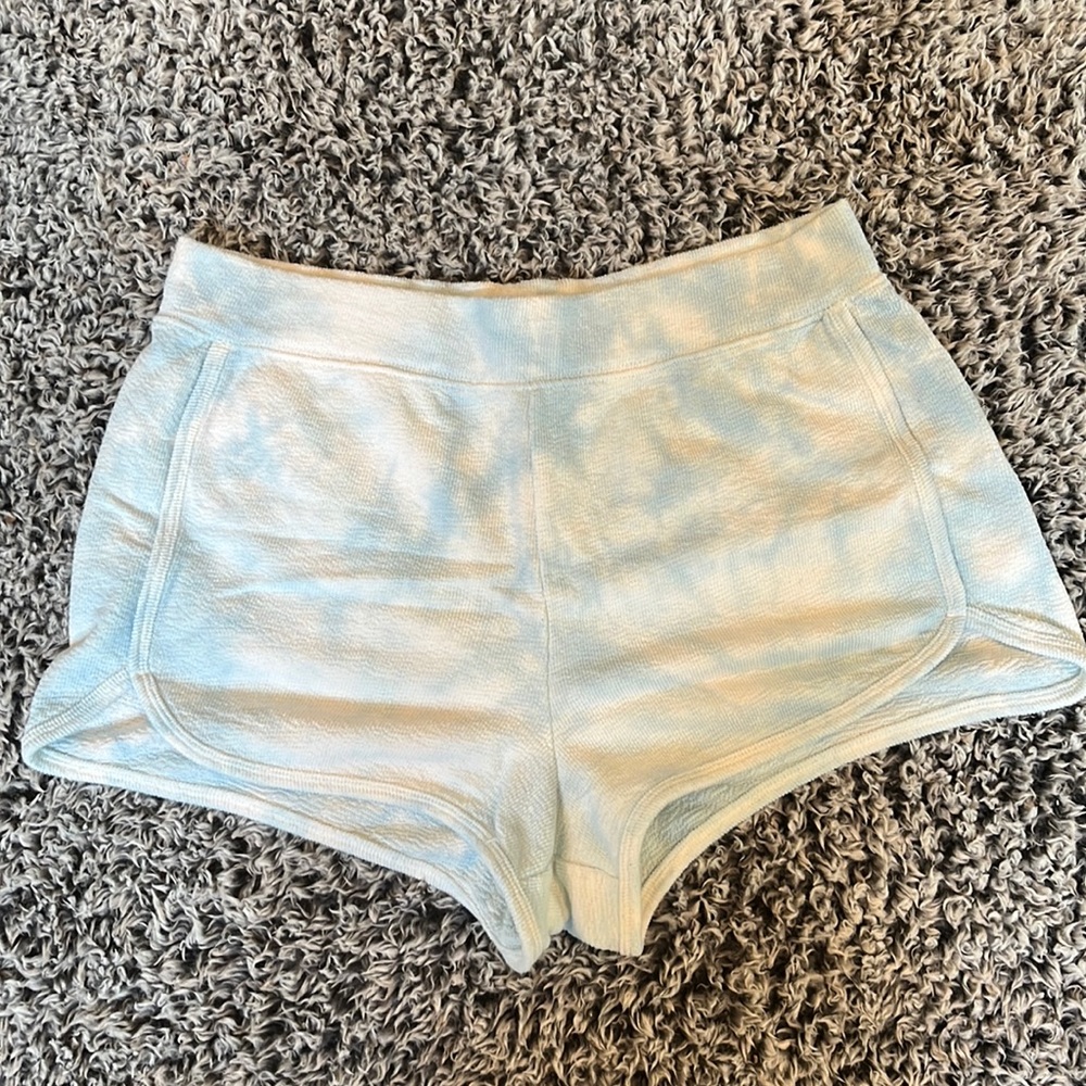 BROWN DYED GIRL Blue Tye Dye Shorts
